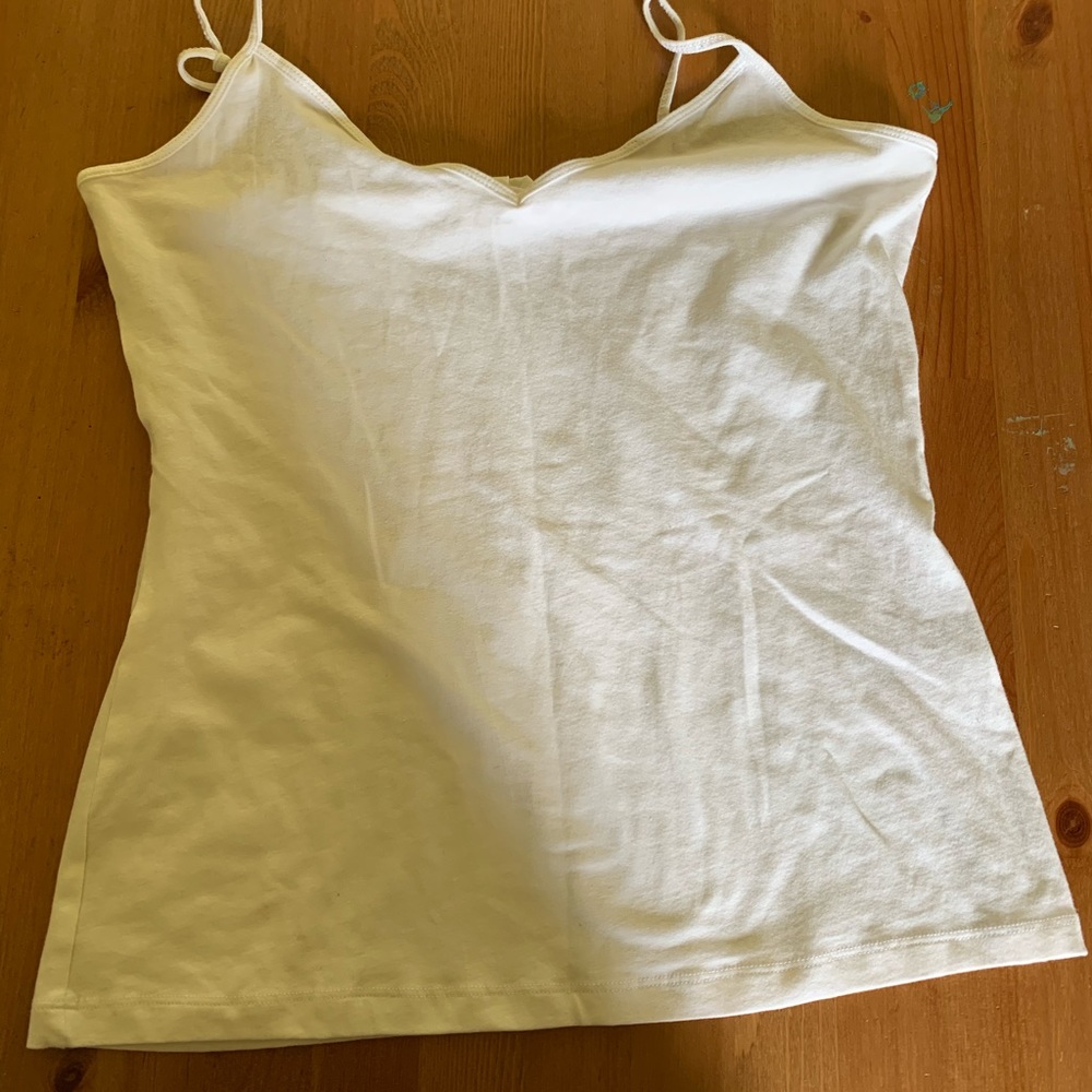 A Women’s White Spaghetti Tank Top